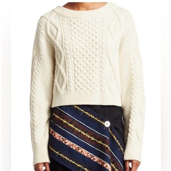 3.1 Phillip Lim Cream Cable Knit Sweater - Picture 2 of 8
